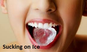 Sucking on Ice Chips